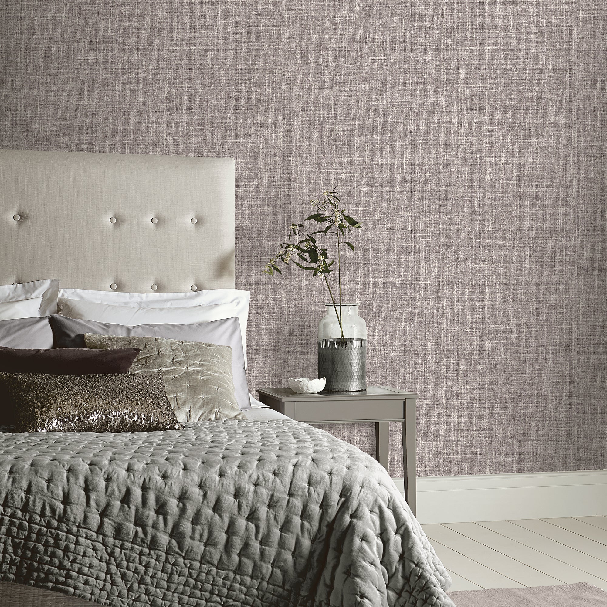 Luxe Hessian Wallpaper Neutral
