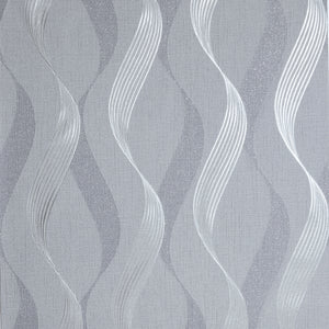 Luxe Ribbon Charcoal & Silver