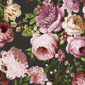 Tapestry Floral Charcoal/Pink