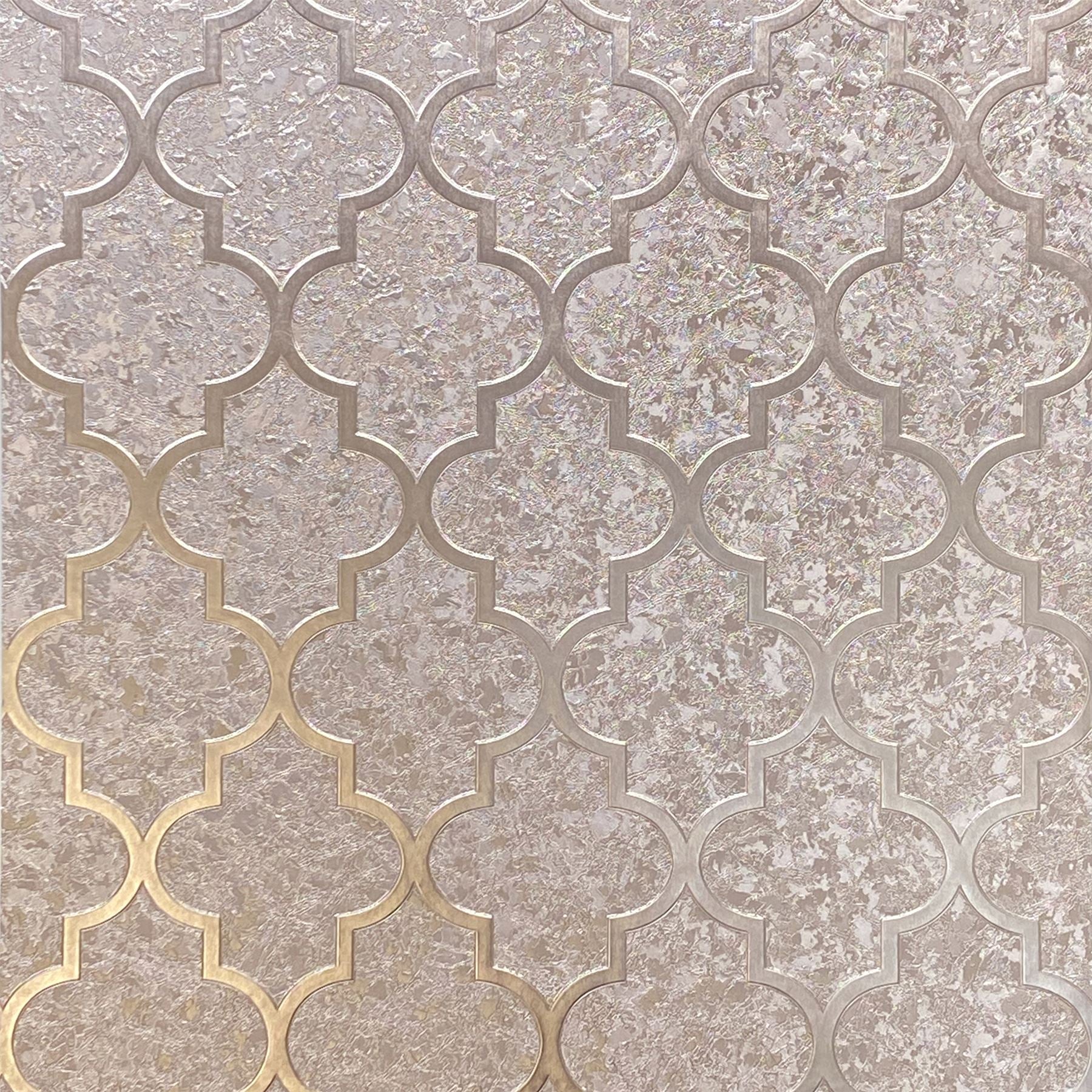 Velvet Trellis Rose Gold Wallpaper