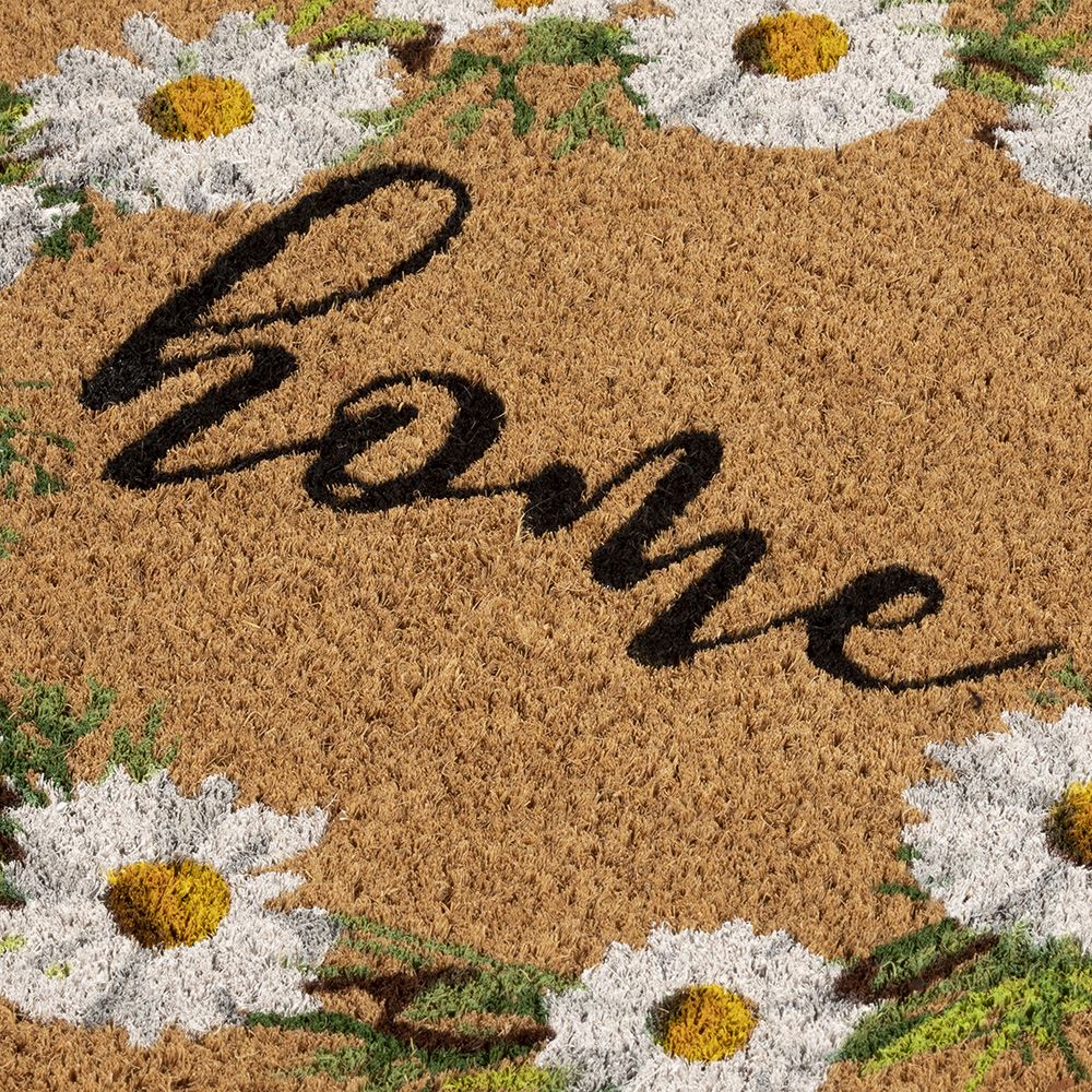 Astley Daisy/ Home Latex Backed Coir 45x75cm Doormat