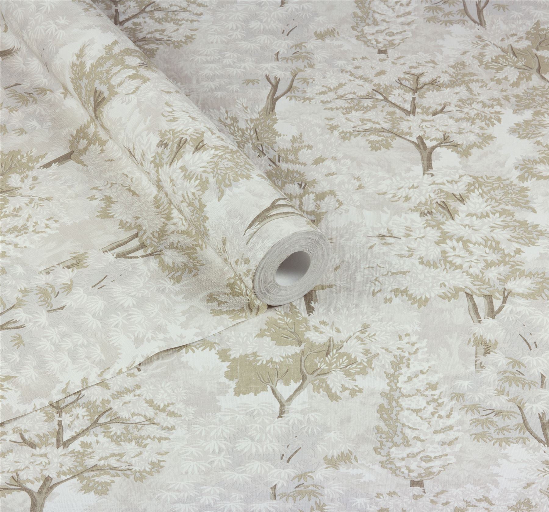 Organic Forest Neutral / Gold Wallpaper