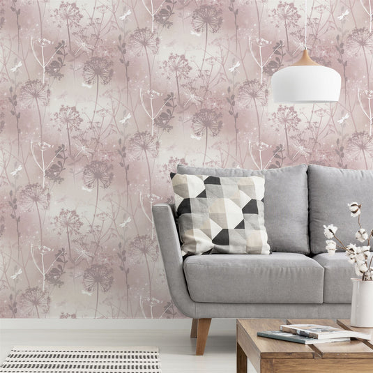 Damselfly Blush Wallpaper sw12