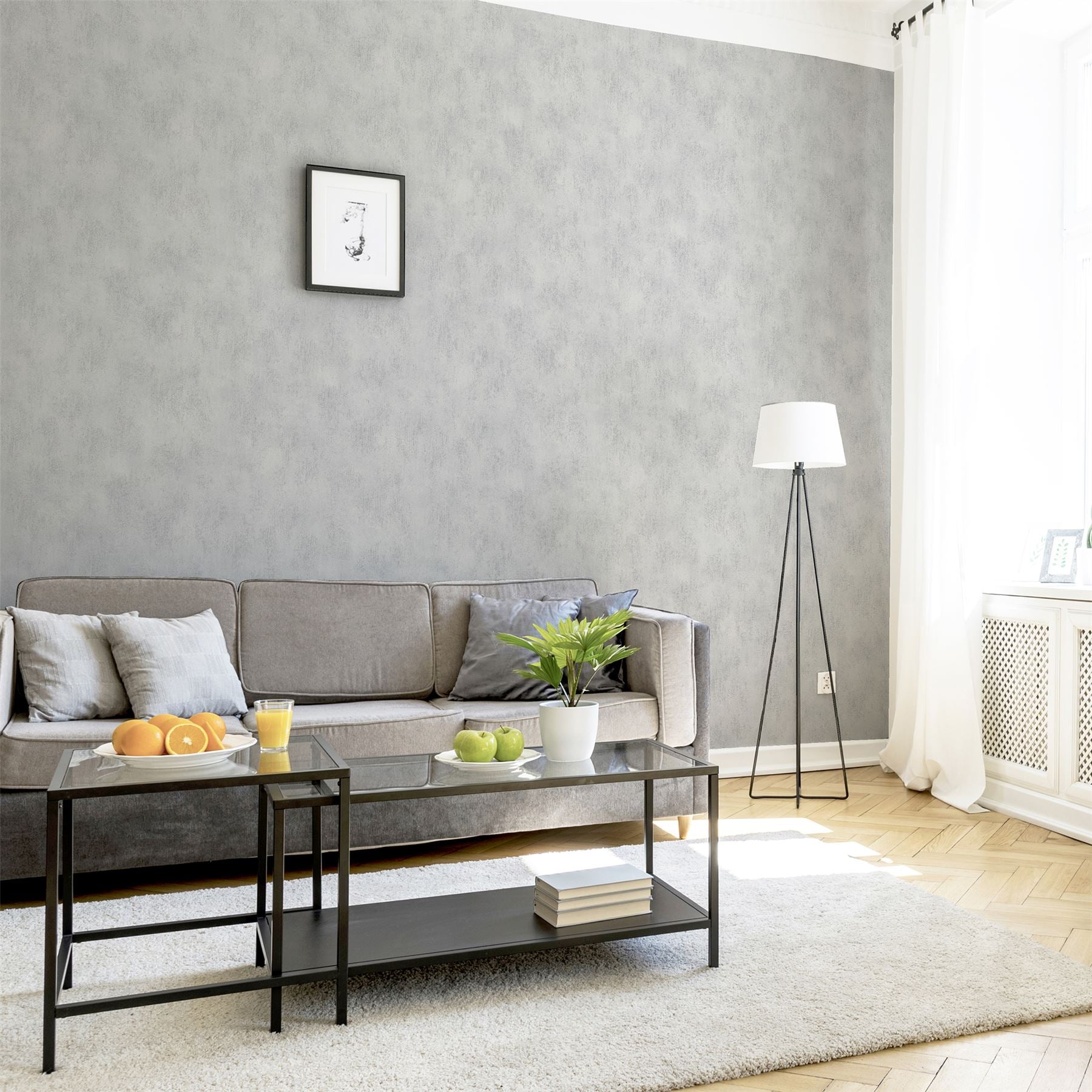 Brushed Texture Grey Wallpaper sw12
