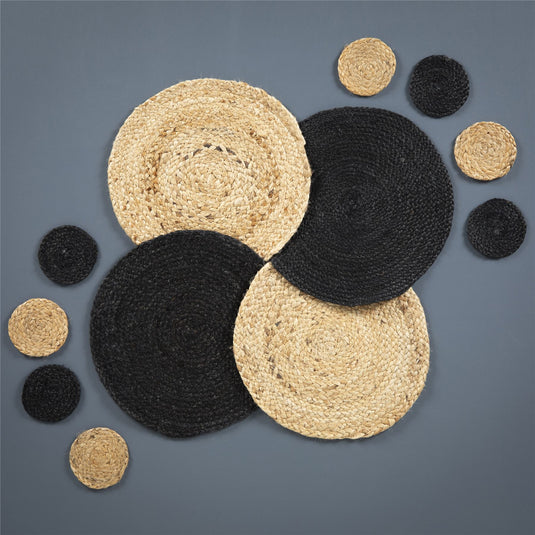 Ure Jute Rope 38x38cm Natural Set of 2 Placemats with Tie