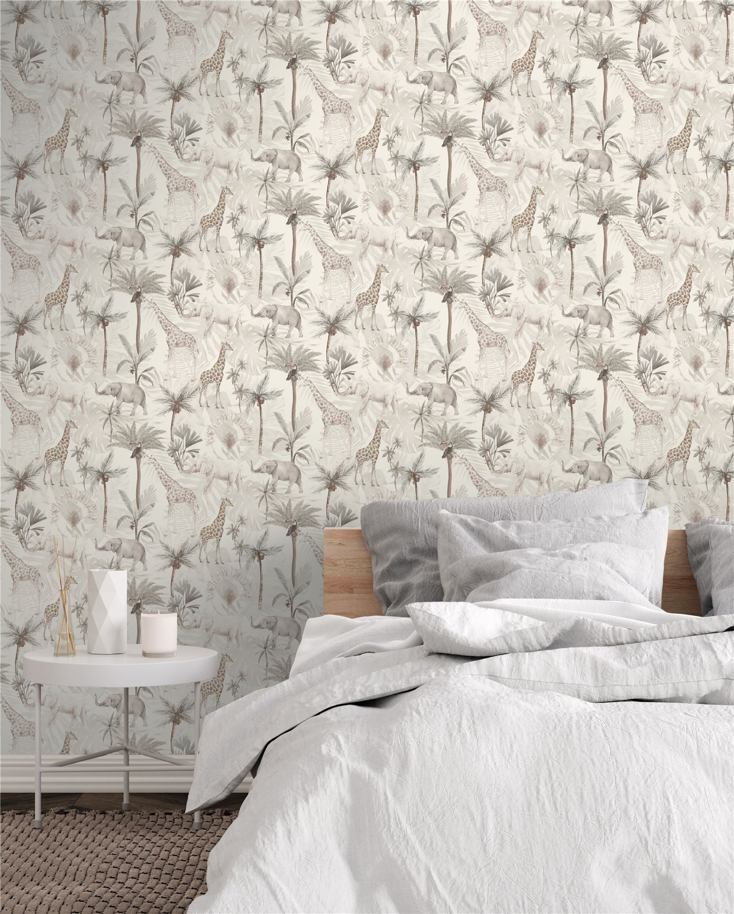 Serengeti Animals Neutral Wallpaper