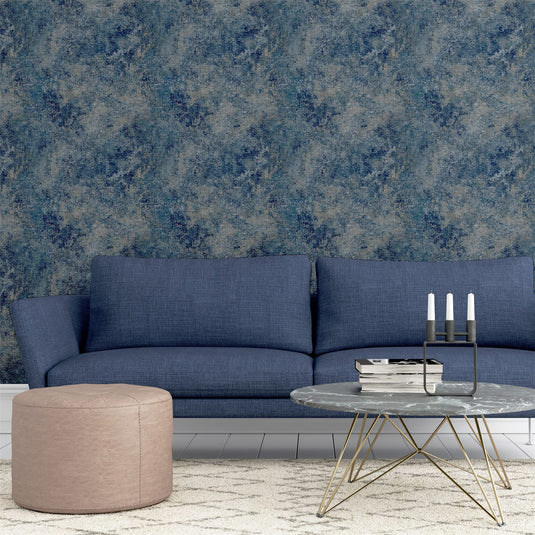 Modern Raffia Navy & Natural sw6