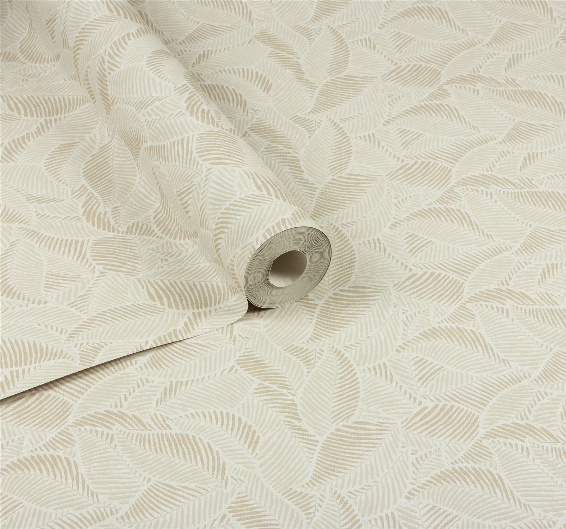 Leaf Print Rust Wallpaper