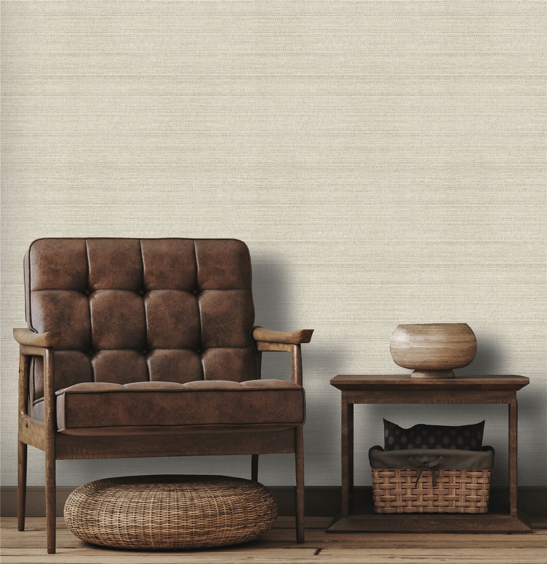Raffia Texture Neutral Wallpaper