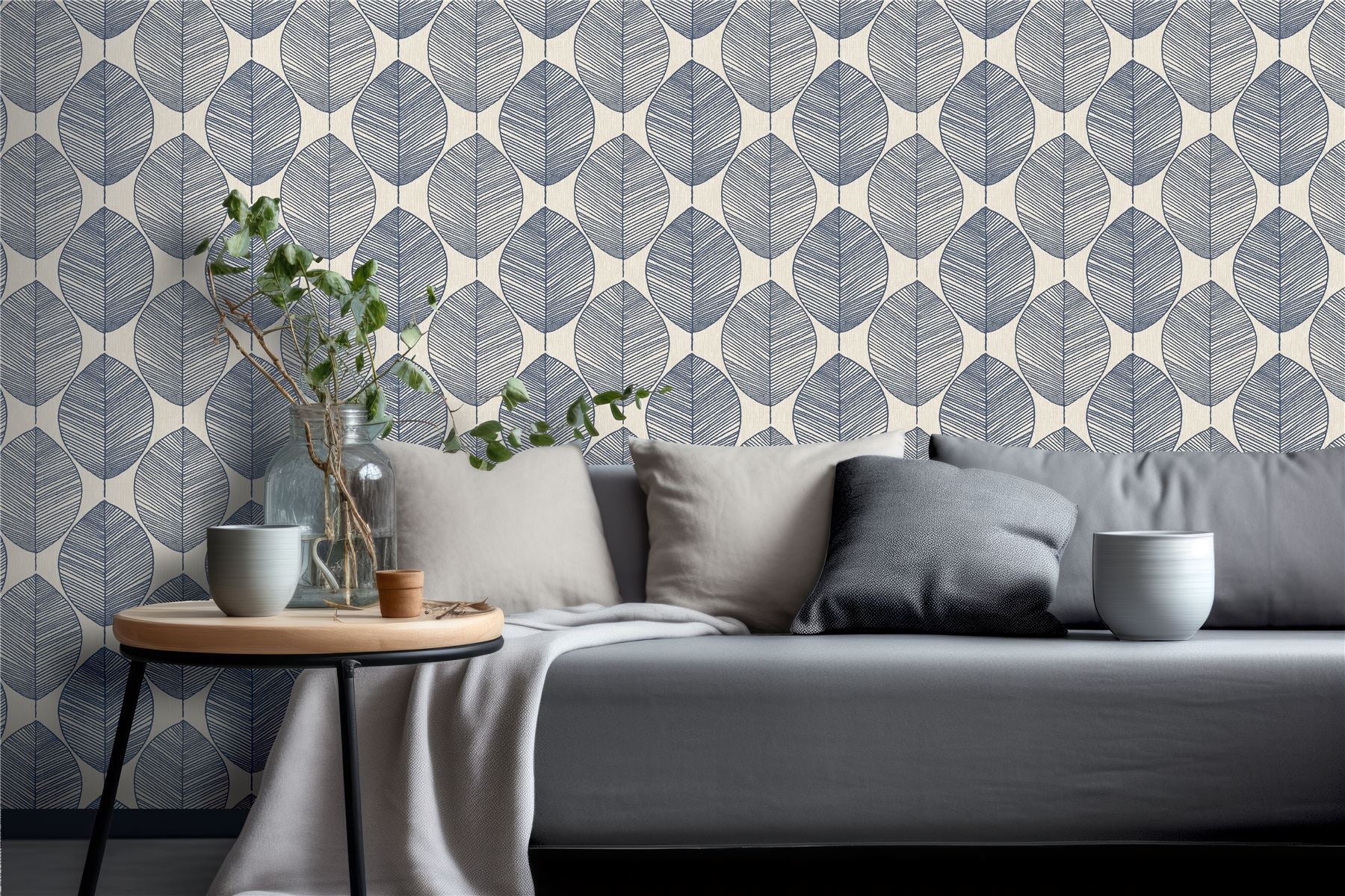 Leaves Blue Wallpaper