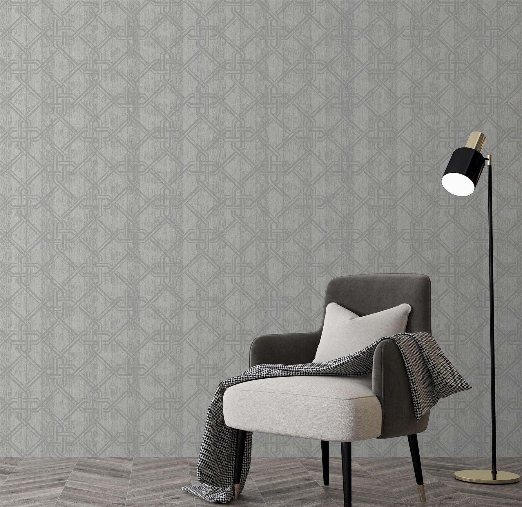 Gianni Foil Silver Wallpaper sw9