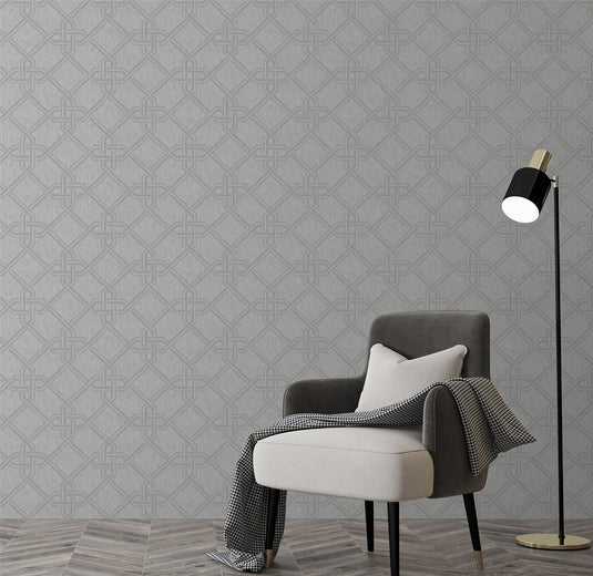Gianni Foil Silver Wallpaper sw9