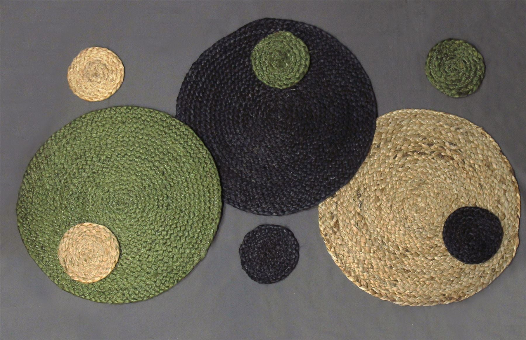 Ure Jute Rope 38x38cm Natural Set of 2 Placemats with Tie