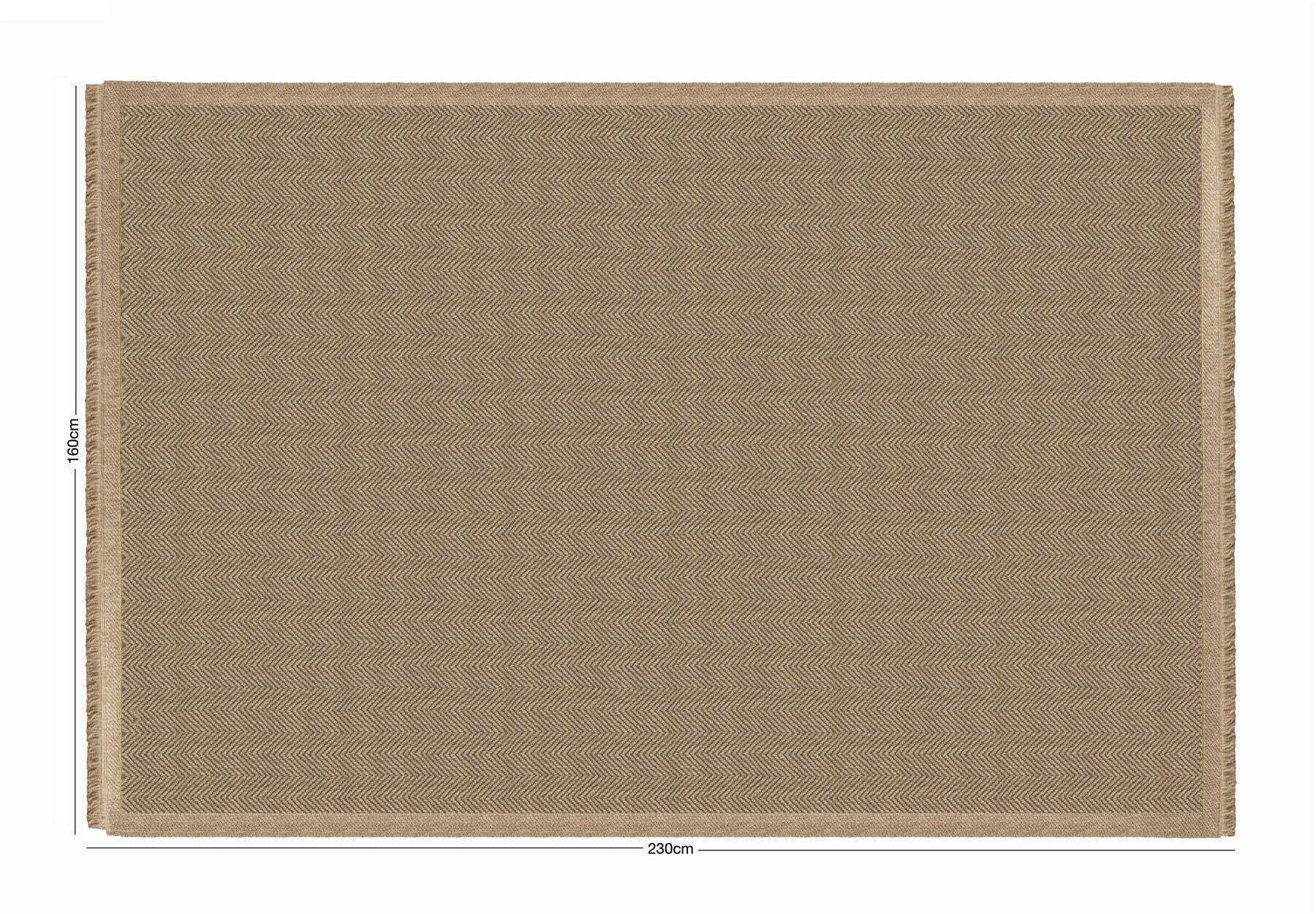 Jute Effect Herringbone Rug