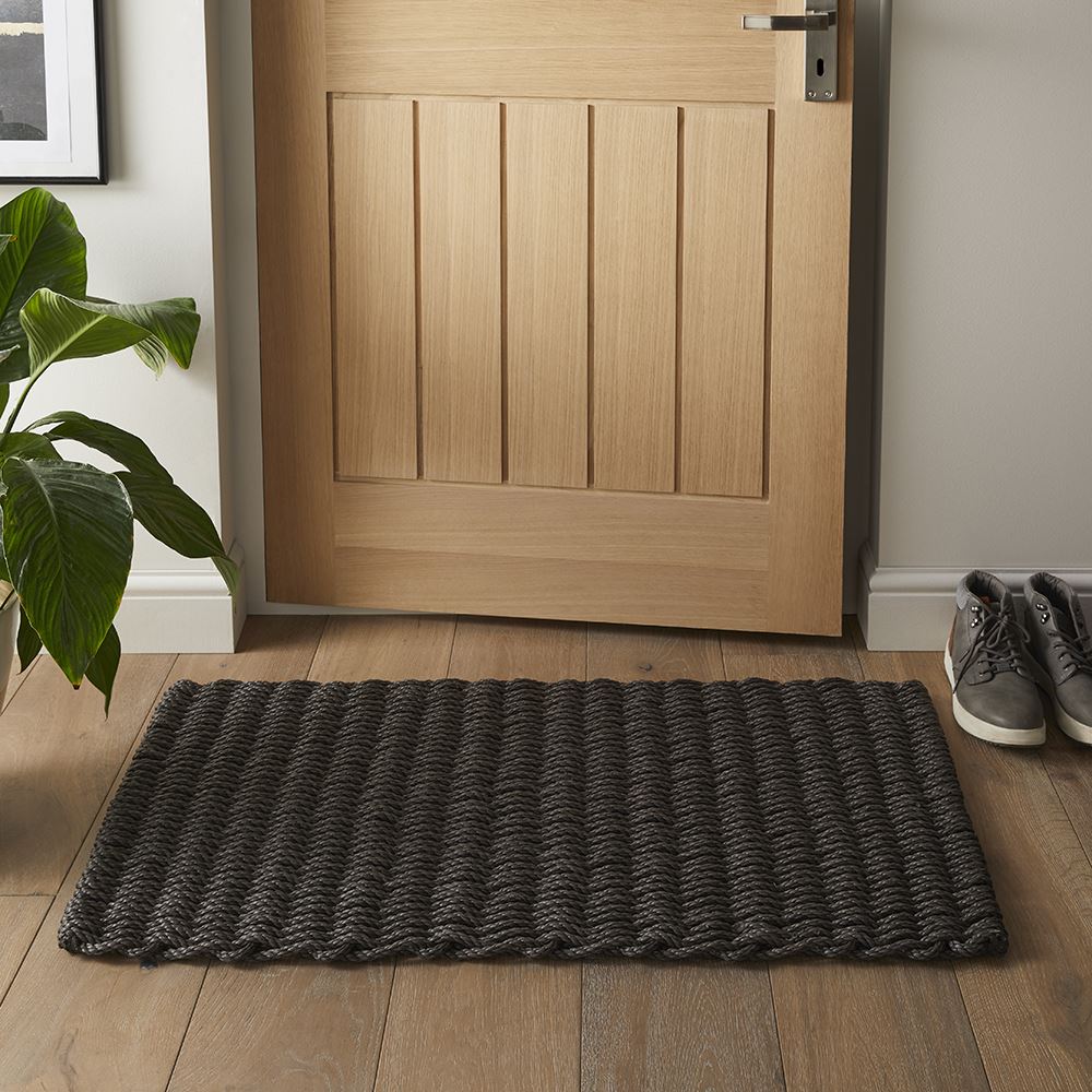 Didsbury Braided Polypropylene 55x100cm Slate Doormat