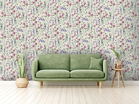 Bumblebee Meadow Neutral Wallpaper