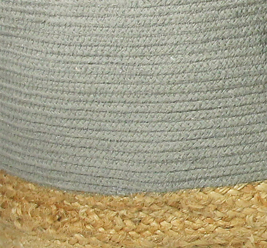 Beddington Cotton/ Jute 45x45x32cm Grey Set of 2 Baskets