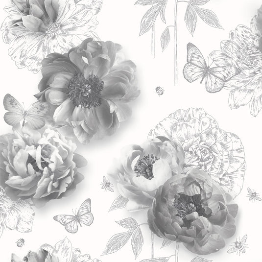Flower Garden Mono Wallpaper sw12