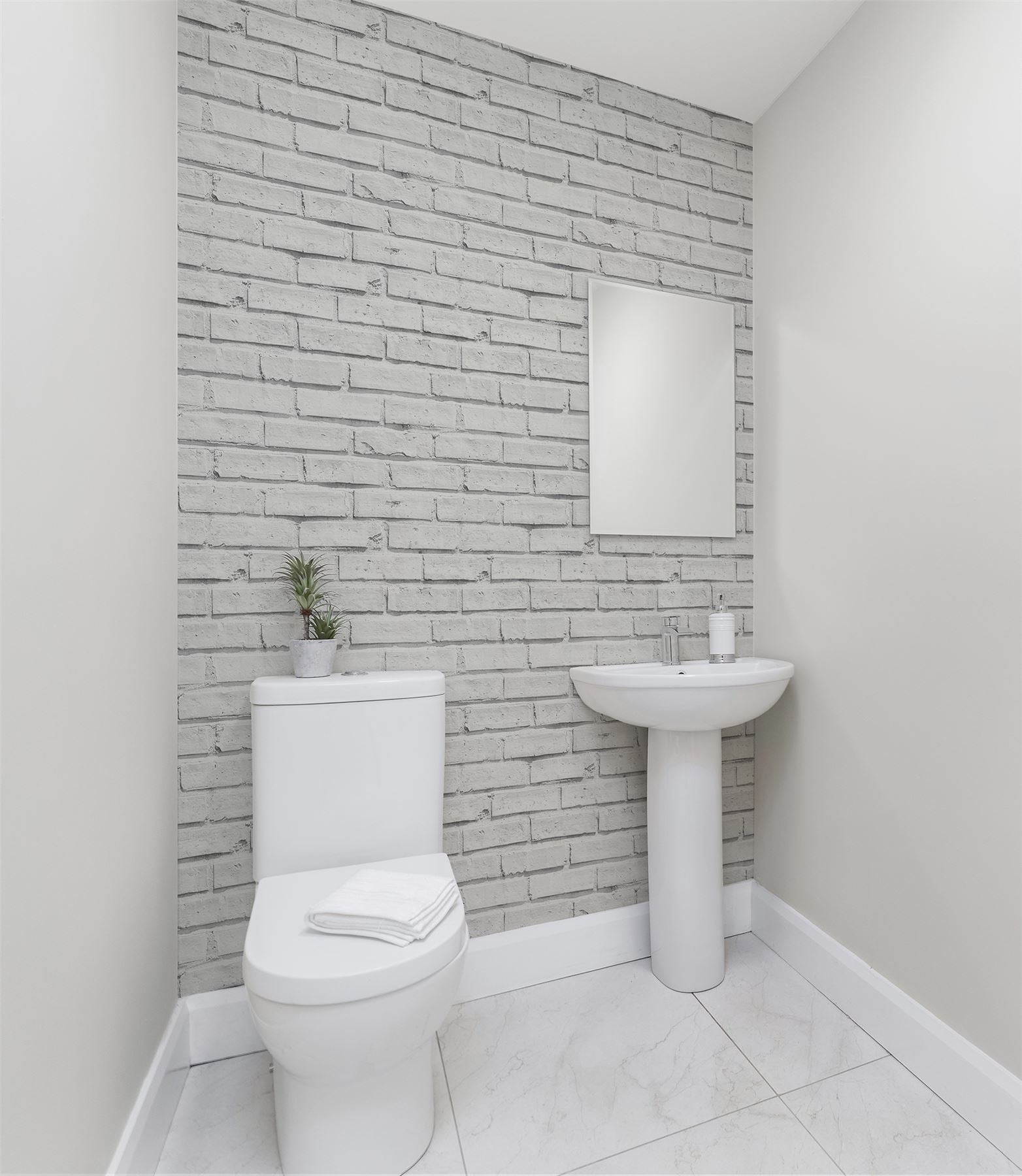 White Brick Wallpaper sw12