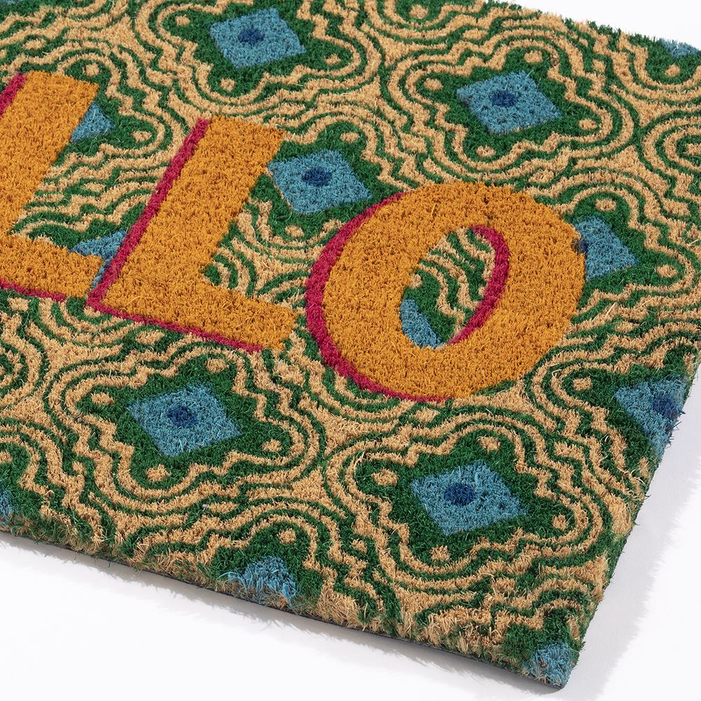 Astley Hello Printed Multi Doormat  40x60cm