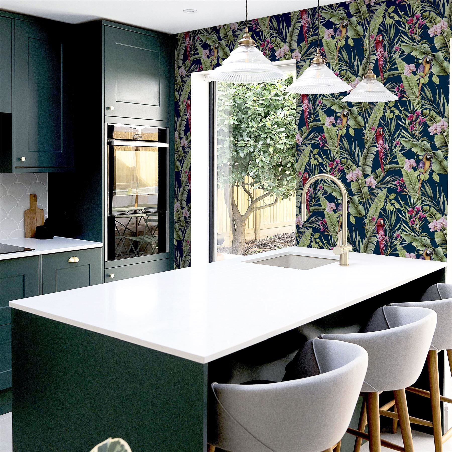 Pretty Polly Navy Multi Wallpaper sw12