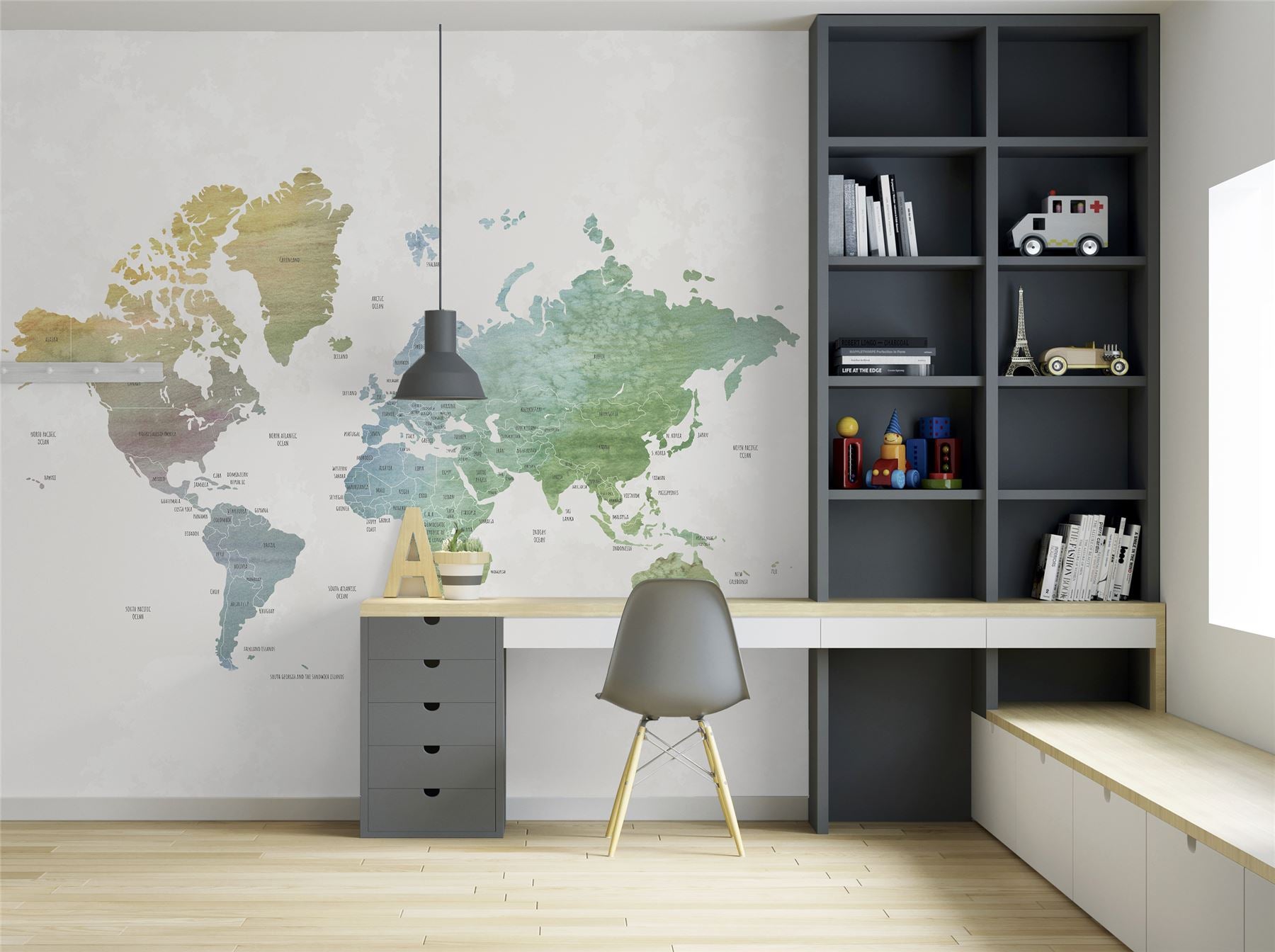 World Map Mural 3 x 2.8m sw12