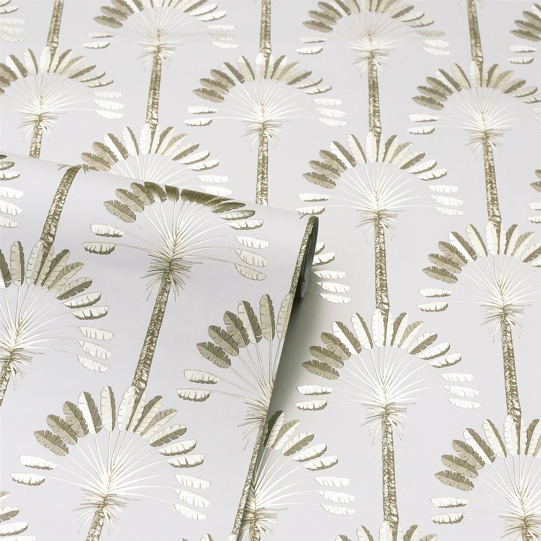 Palm Palace Cream & Gold Wallpaper