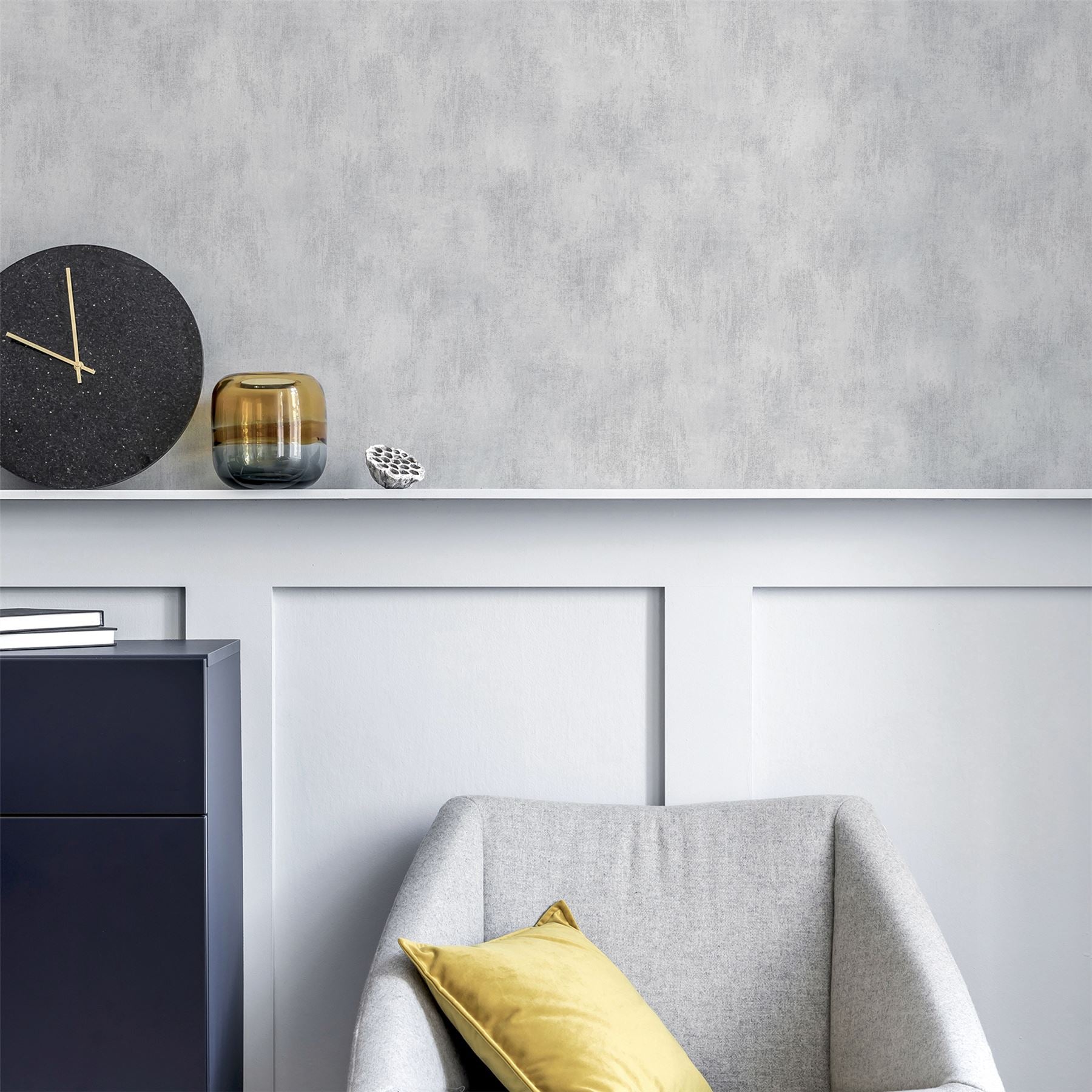 Brushed Texture Grey Wallpaper