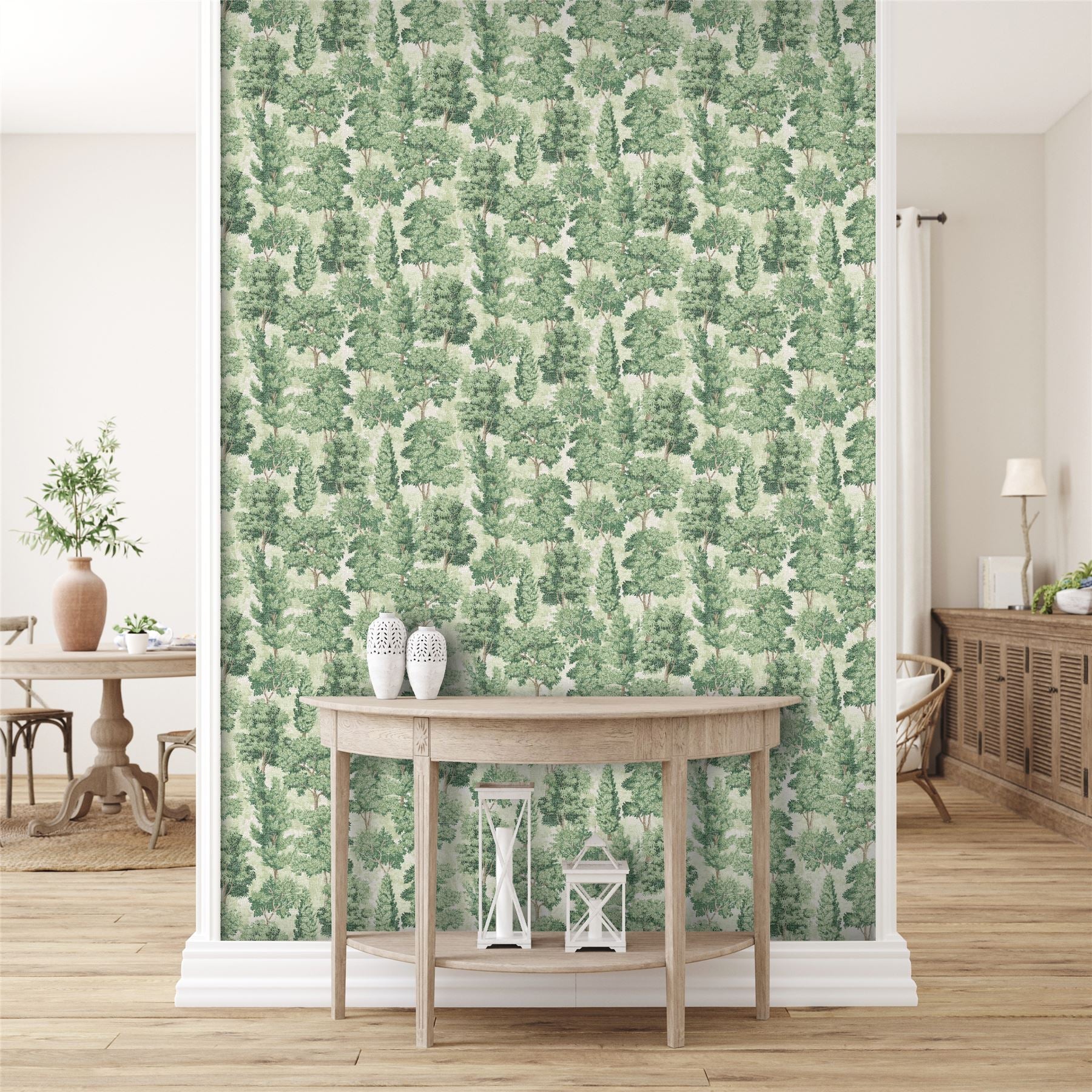 Organic Forest Green Wallpaper