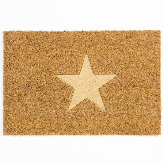 Astley Star Embossed Natural Doormat 40x60cm
