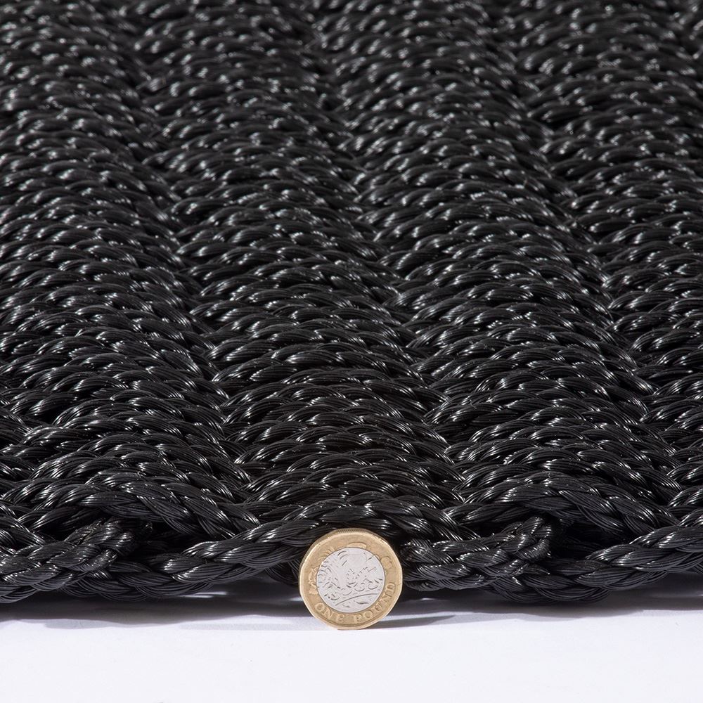 Didsbury Braided Polypropylene 45x75cm Charcoal Doormat