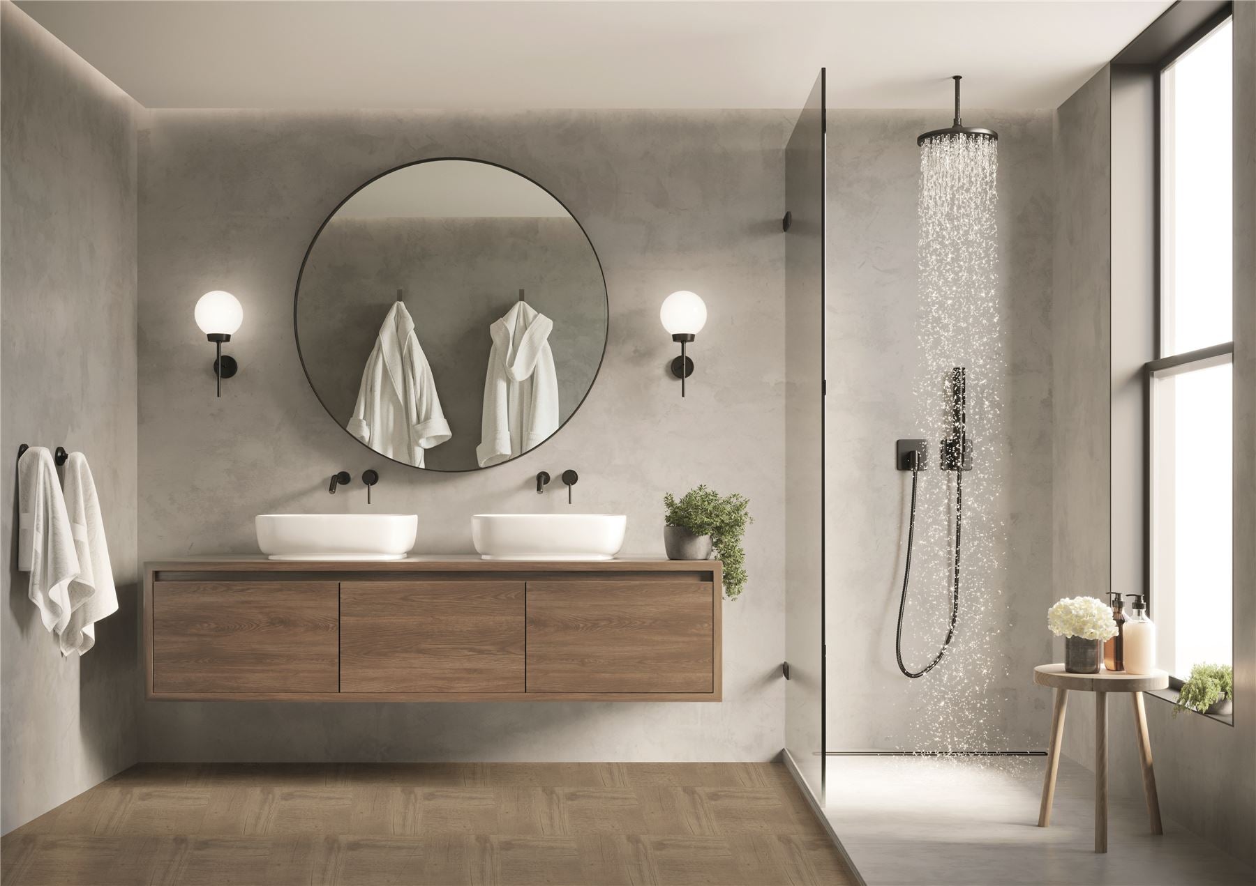 Floor Tile Wood 30.5x30.5cm Natural (10 Tiles Per Pack) - sw6