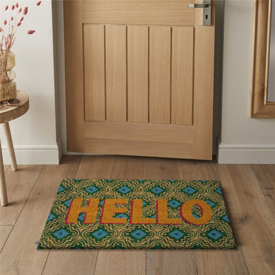 Astley Hello Printed Multi Doormat  40x60cm
