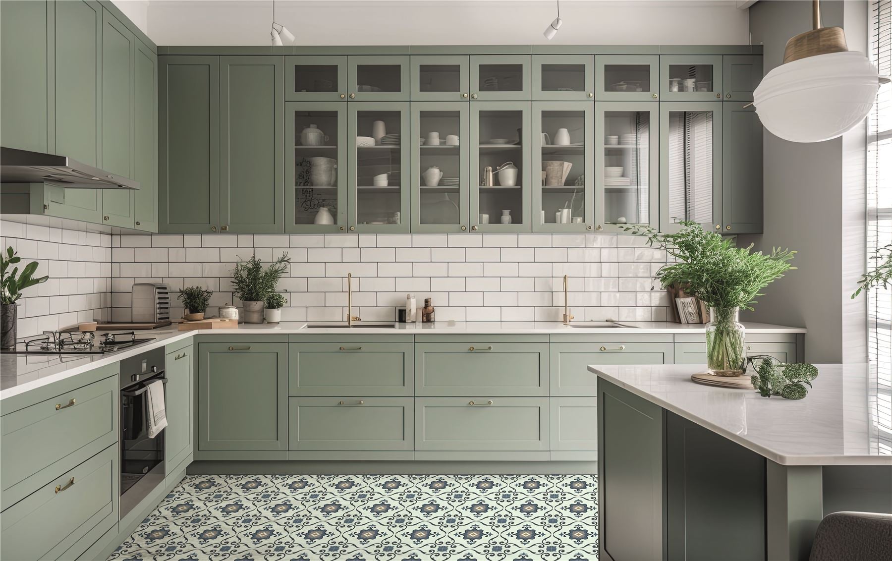 Floor Tile Motif 30.5x30.5cm Blue (10 Tiles Per Pack) - sw6