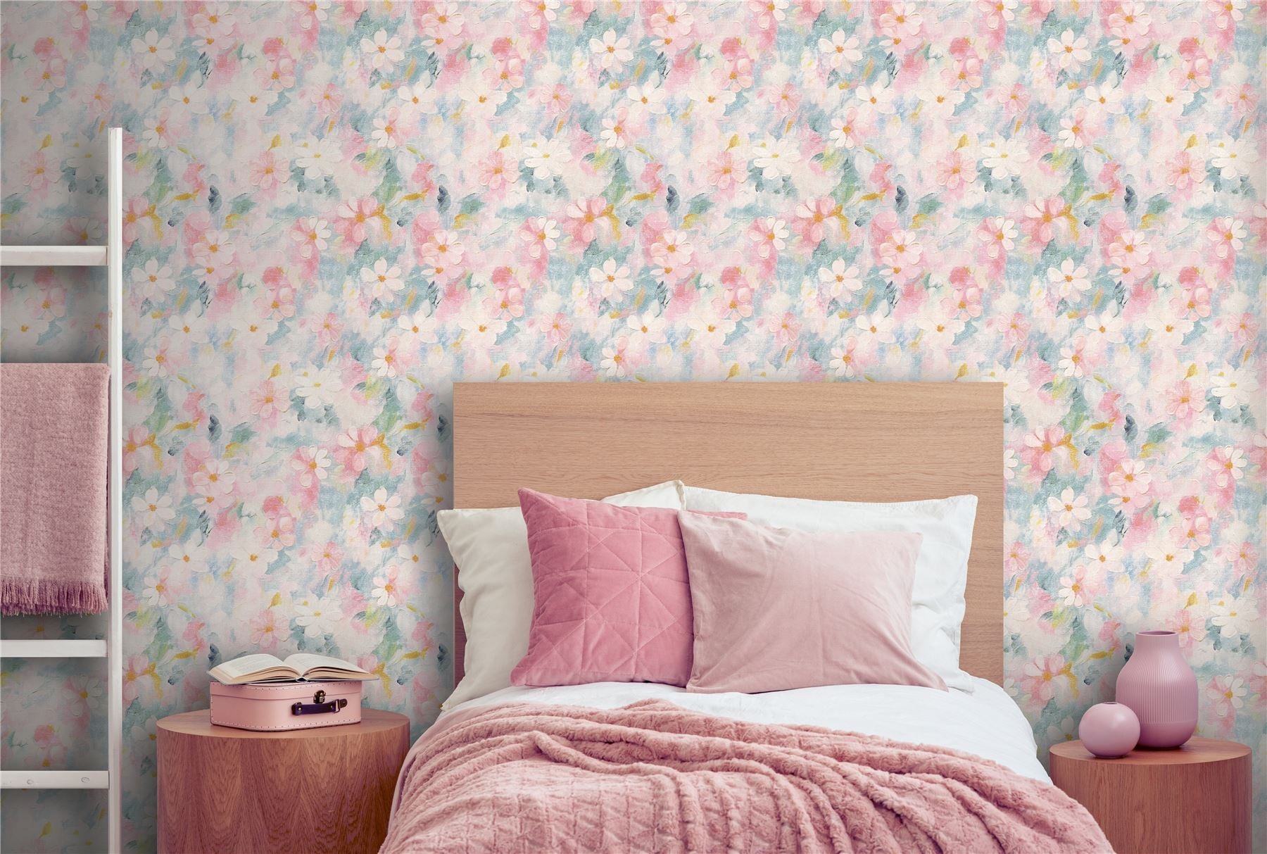 Oil Paint Floral Wallpaper