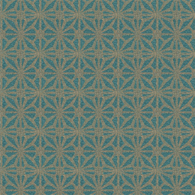 Moorish Mosaic Deep Teal / Gold Wallpaper