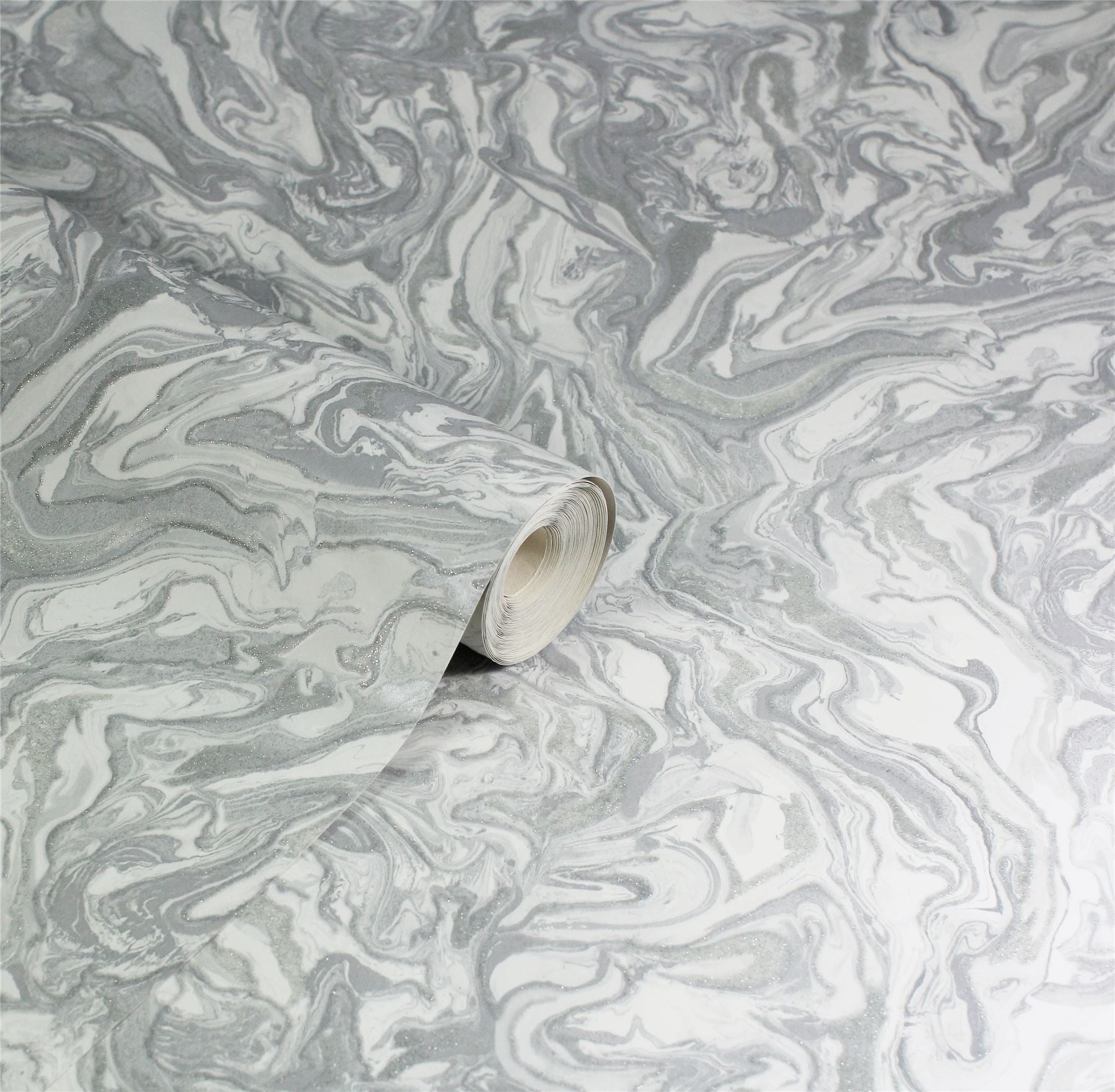 Liquid Marble Grey Wallpaper