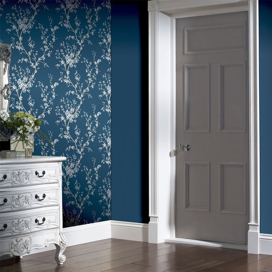 Oriental Trail Teal Wallpaper sw12