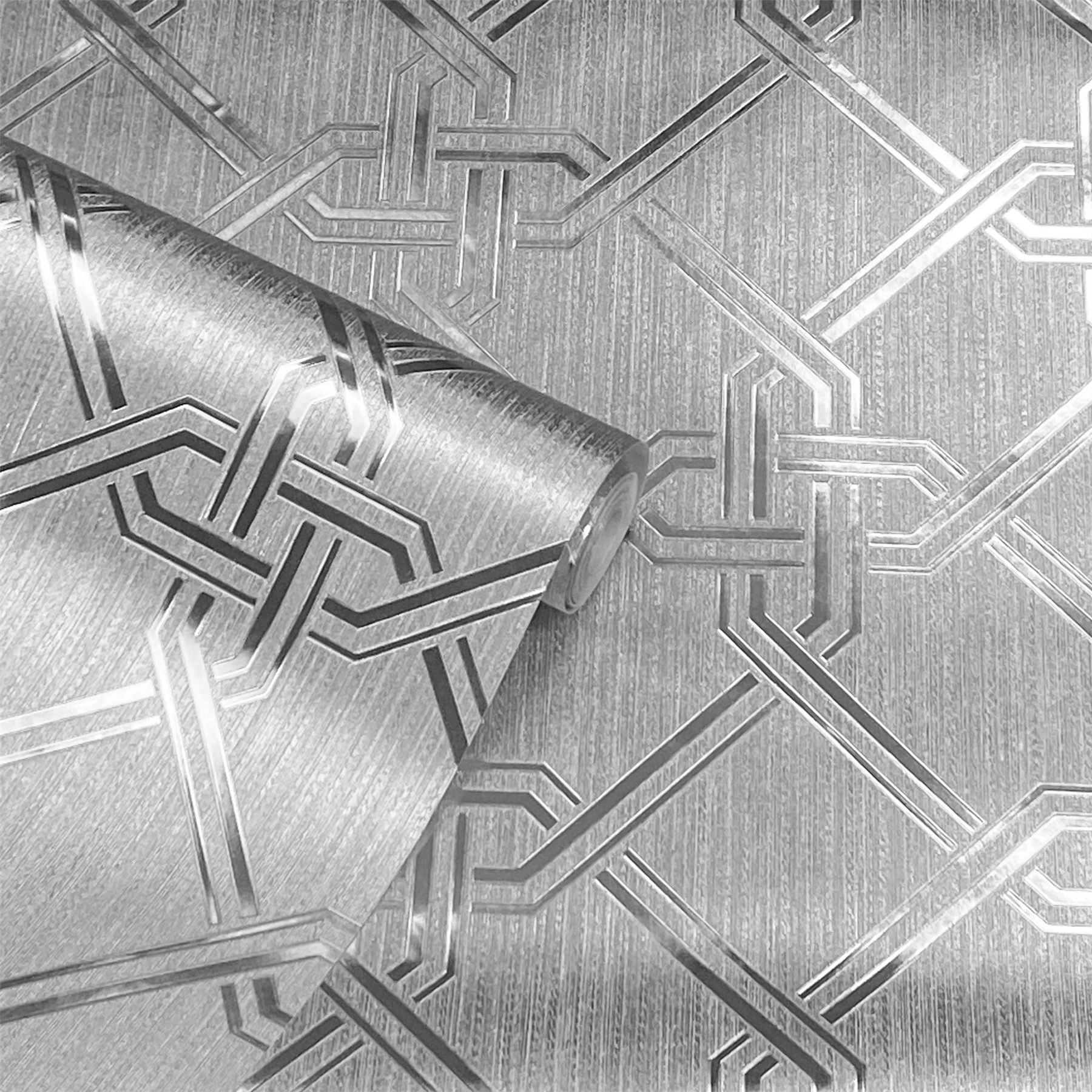 Gianni Foil Silver Wallpaper sw9