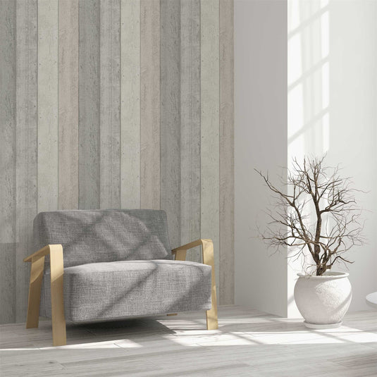Painted Wood Pink and Grey Wallpaper sw12