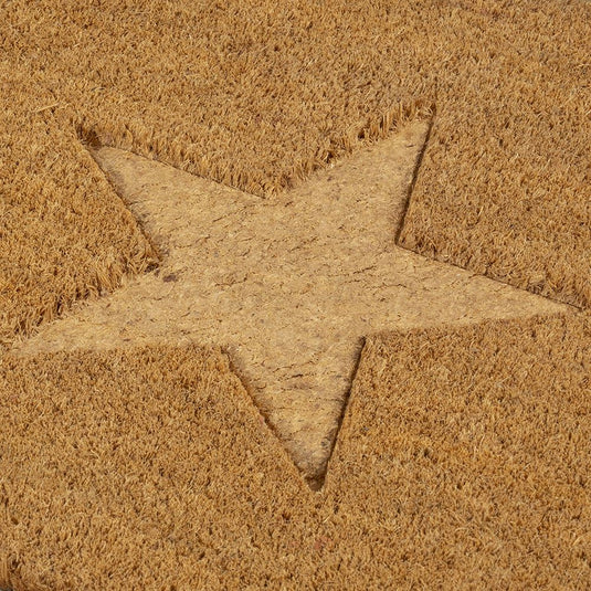 Astley Star Embossed PVC Backed Coir 60x40cm Doormat