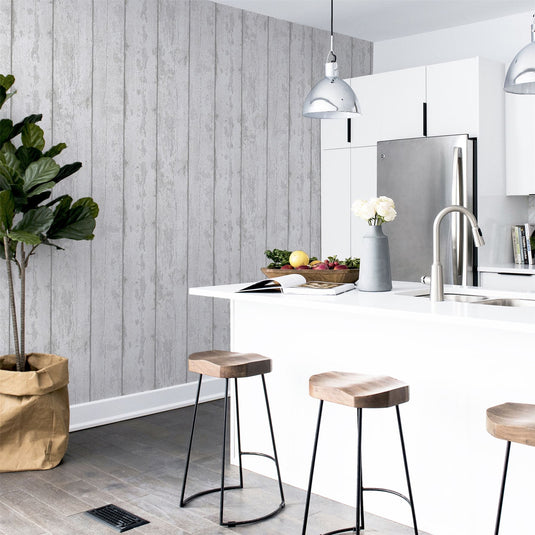 Grey Washed Wood Wallpaper sw12