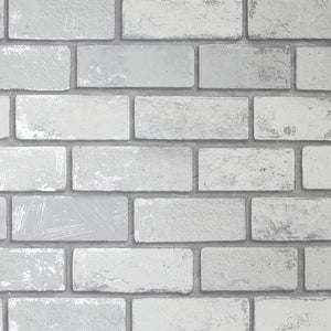 Metallic Brick White