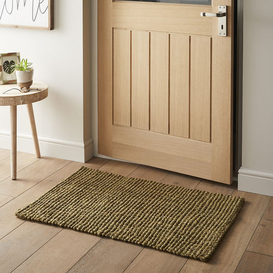 Whitefield Handwoven Boucle 45x75cm Olive Doormat