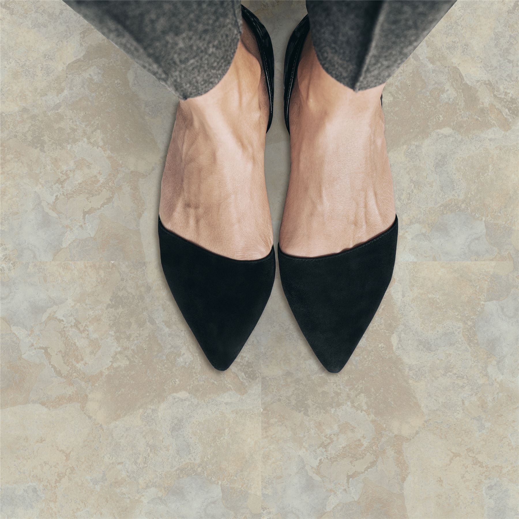 Floor Tile Stone 30.5x30.5cm Natural (10 Tiles Per Pack) - sw6