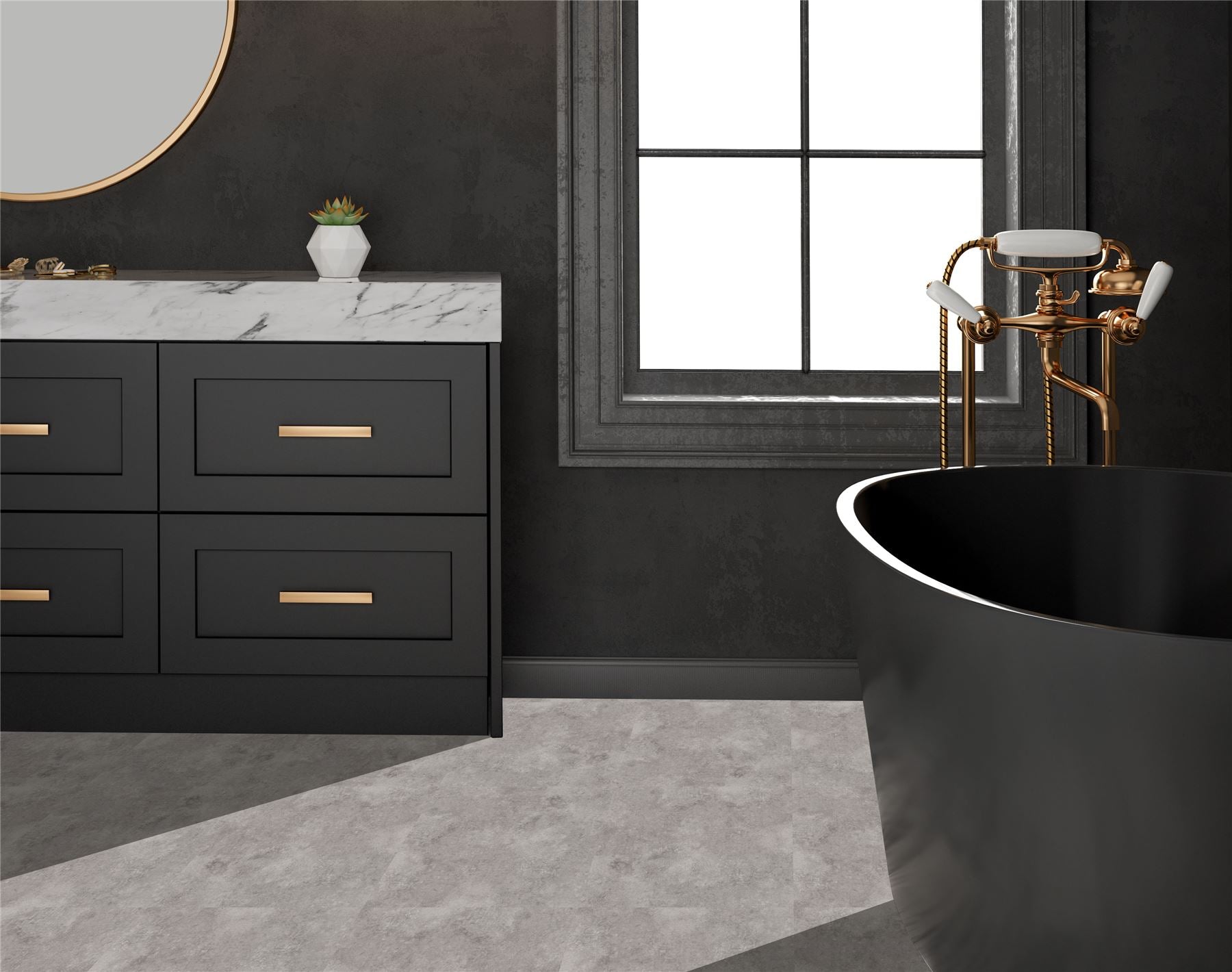 Floor Tile Textured Plain 30.5x30.5cm Grey (10 Tiles Per Pack) - sw6