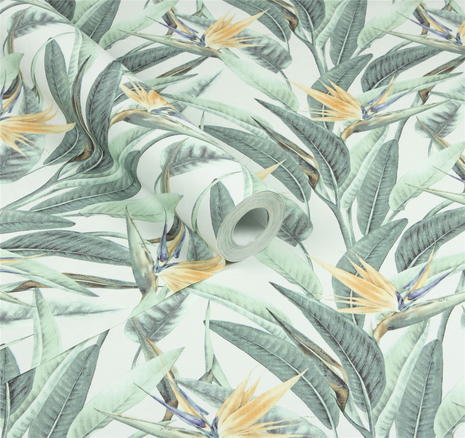 Soft Jungle Vines Soft Green Wallpaper