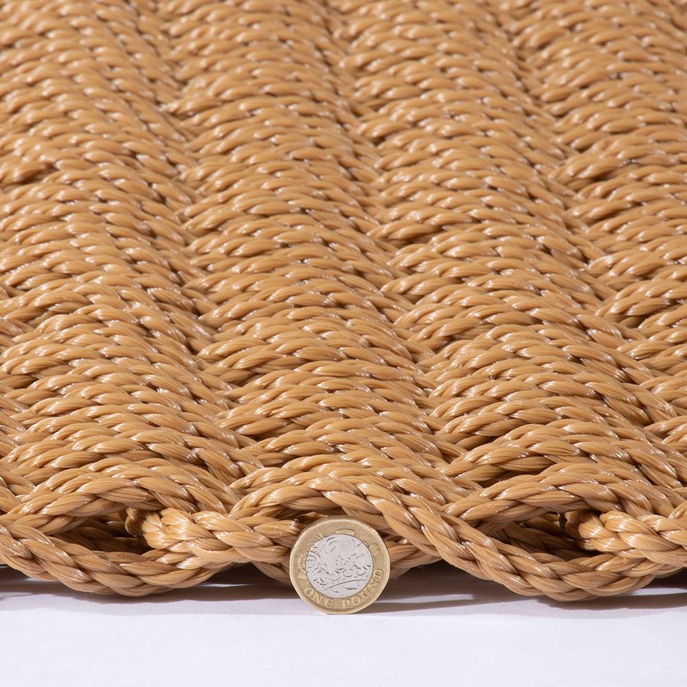 Didsbury Braided Polypropylene 55x100cm Beige Doormat