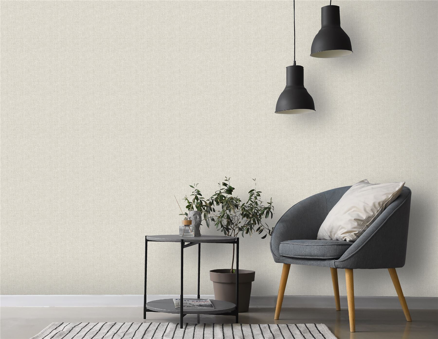 Fabric Texture Neutral Wallpaper
