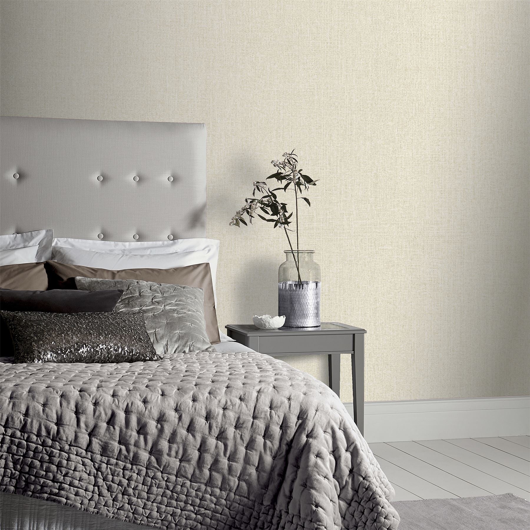 Luxe Hessian Taupe Wallpaper